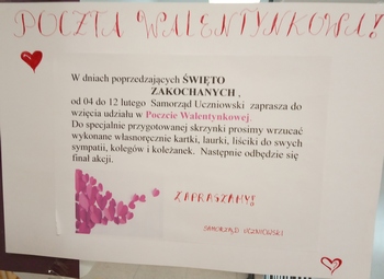 Plakat promujący pocztę walentynkową