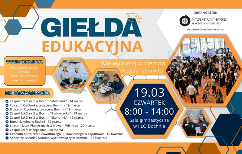 Informacje o giełdzie edukacyjnej dla ósmoklasistów.